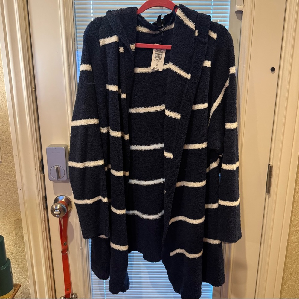 Striped Open Cardi